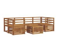 Outdoor Sofa Set 7 pcs Solid Acacia Wood Sectional Garden Furniture vidaXL