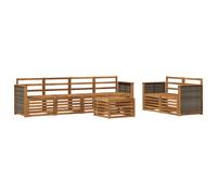 Outdoor Sofa Set 7 pcs Solid Acacia Wood Sectional Garden Furniture vidaXL