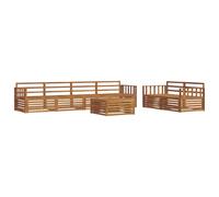 Outdoor Sofa Set 7 pcs Solid Acacia Wood vidaXL