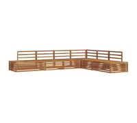 vidaXL Outdoor Sofa Set 6 Piece Natural Solid Acacia Wood