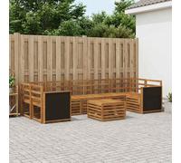 Outdoor Sofa Set 8 pcs Natural Solid Acacia Wood