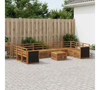 Outdoor Sofa Set 8 pcs Natural Solid Acacia Wood