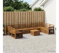 Outdoor Sofa Set 8 pcs Natural Solid Acacia Wood