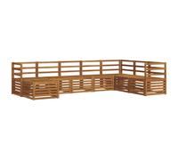 Outdoor Sofa Set 8 pcs Solid Acacia Wood Sectional Garden Furniture vidaXL