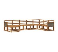 Outdoor Sofa Set 8 pcs Solid Acacia Wood Sectional Garden Furniture vidaXL