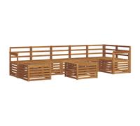 vidaXL Sofa Sets 8 pcs Natural Solid Acacia Wood