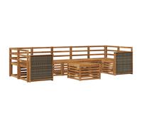 Outdoor Sofa Set 8 pcs Solid Acacia Wood Sectional Garden Furniture vidaXL