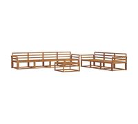 vidaXL Outdoor Sofa Set 8 pcs Natural Solid Acacia Wood