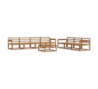 vidaXL Outdoor Sofa Set 8 pcs Natural Solid Acacia Wood