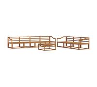 vidaXL Outdoor Sofa Set 8 pcs Natural Solid Acacia Wood