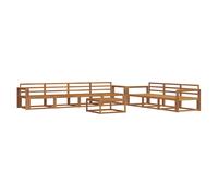 vidaXL Outdoor Sofa Set 8 pcs Natural Solid Acacia Wood