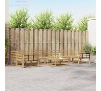 Outdoor Sofa Set 8 pcs White