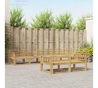 Outdoor Sofa Set 8 pcs White 406 x 168.5 x 73 cm