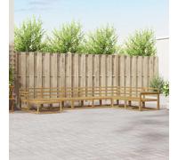 Outdoor Sofa Set 8 pcs White Solid Acacia Wood