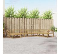 Outdoor Sofa Set 8 pcs White Solid Acacia Wood