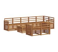 vidaXL Sofa Sets 9 pcs Natural Solid Acacia Wood