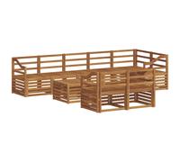 vidaXL Sofa Sets 9 pcs Natural Solid Acacia Wood