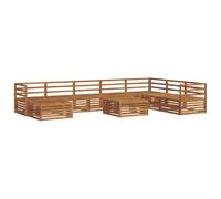 Outdoor Sofa Set 9 pcs Solid Acacia Wood Garden Furniture Patio Modern vidaXL