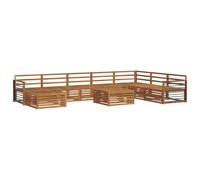 Outdoor Sofa Set 9 pcs Solid Acacia Wood Garden Furniture Patio Modern vidaXL