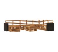 vidaXL Sofa Sets Natural Solid Acacia Wood