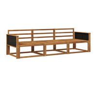 Outdoor Sofa Set Modular 249x83x73cm Natural Solid Acacia Wood Weatherproof 3pc