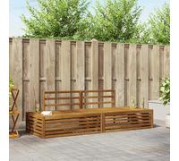 Outdoor sofa set Natural 203.5x83x73cm Solid Acacia Wood Weather-Resistant 3pcs