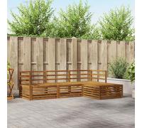 Outdoor Sofa Set Natural Acacia Wood 245.5x162.5x73 cm 4-Piece Modular Lacquered