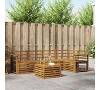 Outdoor Sofa Set Natural Solid Acacia Wood Modular 59x59x37cm Slatted Corner XL