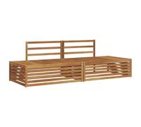 vidaXL Outdoor Sofa Set Natural 203.5 x 83 x 73 cm Solid Acacia Wood