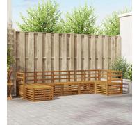 Outdoor Sofa Set Solid Acacia Wood Natural 304x126.5x73cm Slatted. Weatherproof