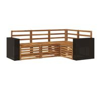 Outdoor Sofa Set with Cushion 4 pcs Polyester Sectional Terrace Seating vidaXL