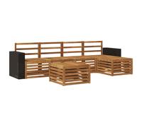 vidaXL Outdoor Sofa Set 6 pcs Natural