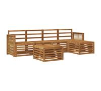vidaXL Outdoor Sofa Set 6 pcs Natural