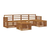 vidaXL Sofa Sets 6 pcs Natural Solid Acacia Wood