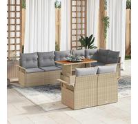 Outdoor Sofas Grey Rattan Garden Furniture Set 7 Seater Corner Sofa Patio Lounge