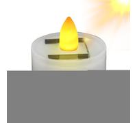Outdoor Solar Candles, Household Flameless Candles, Waterproof LED Tea Lights for Halloween Outdoor Garden Holiday Party Restaurant Event Planners Homeowners Christmas Wedding