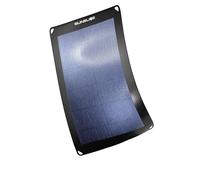 Outdoor solar charger, flexible solar panel, solar system for camping, waterproof solar charger with a powerful 6W charging capacity, USB port, black