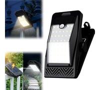 Outdoor Solar Clip Light with Motion Sensor, 2026 New Clip on Solar Lights Outdoor Waterproof 3 Modes 3 Mounting Ways for Fence, Wall, Garage, Patio Umbrella