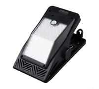 Outdoor Solar Clip Light with Motion Sensor Portable LED Illumination Weatherproof IP65 ABS PC for Patio Fence Umbrella Hiking Fishing Camping 8cm Compact Size 12 Hours Lighting Da