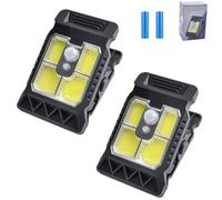 Outdoor Solar Clip Light with Motion Sensor, Solar Umbrella Lights with High Brightness LED, Waterproof and Portable, 3 Modes (C (2PCS))