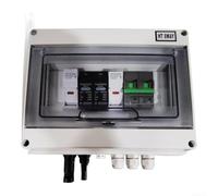 Outdoor Solar Distribution Box 1 String IP65 Rated | 600V DC rating, 1in1out config, IP65 waterproof, overload protection, for surge safety