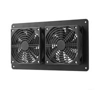 Outdoor Solar Exhaust Fan with 30W Solar Panel and Dual Fans for Greenhouse, Chicken, Dog House, RV Airflow (Only Includes Fan)
