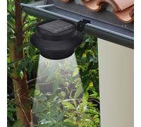 Outdoor Solar Lamp Set 6 pcs Fence Light Gutter Light Black