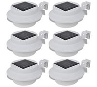 Outdoor Solar Lamp Set Garden Fence Light Solar Patio Gutter Lamp vidaXL [EEK: A]