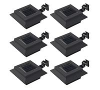 Outdoor Solar Lamps 6 pcs LED Square 12 cm Black Uk Stock
