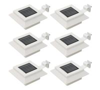 Outdoor Solar Lamps 6 pcs LED Square 12 cm White