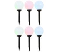 Outdoor Solar Lamps Garden Patio Path Solar Light LED Spherical RGB vidaXL [EEK: A]