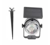 Outdoor Solar LED Fairy Spotlight Projector Lamp, Multi Color Rotating Party Light, Solar Powered Xmas Decoration with Ground Stake for Christmas Birthday