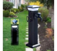 Outdoor Solar LED Light for Faucet - Freeze-Proof Water Column Garden Spigot Hydrant, Ideal for Winter Safety and Decoration