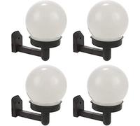 Outdoor Solar LED Lights Wall Lamps Waterproof Garden Set 2,4,6,8,10 (White, 4 Lights)